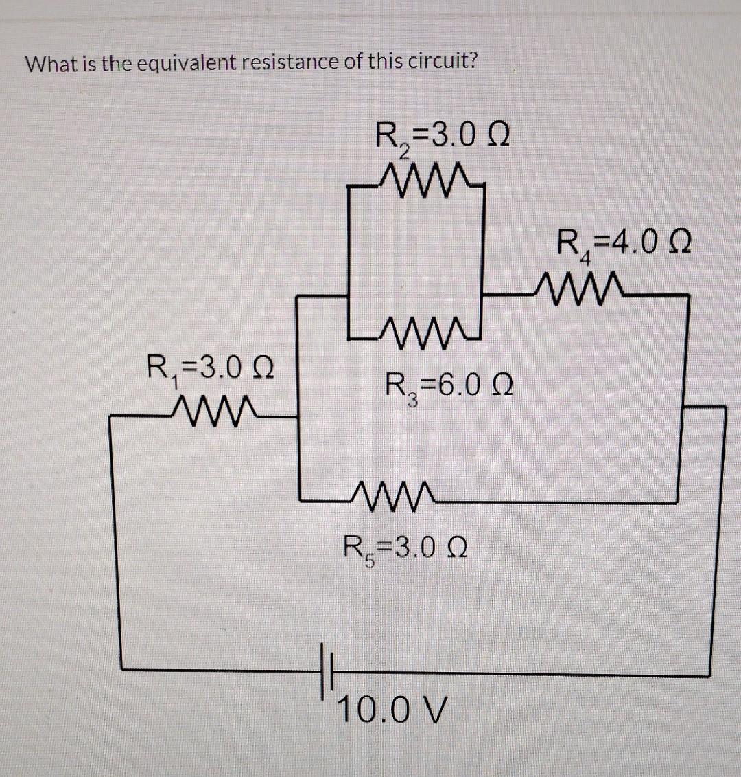 Solved What Is The Equivalent Resistance Of This Circuit? 