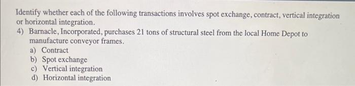 Solved Identify whether each of the following transactions | Chegg.com