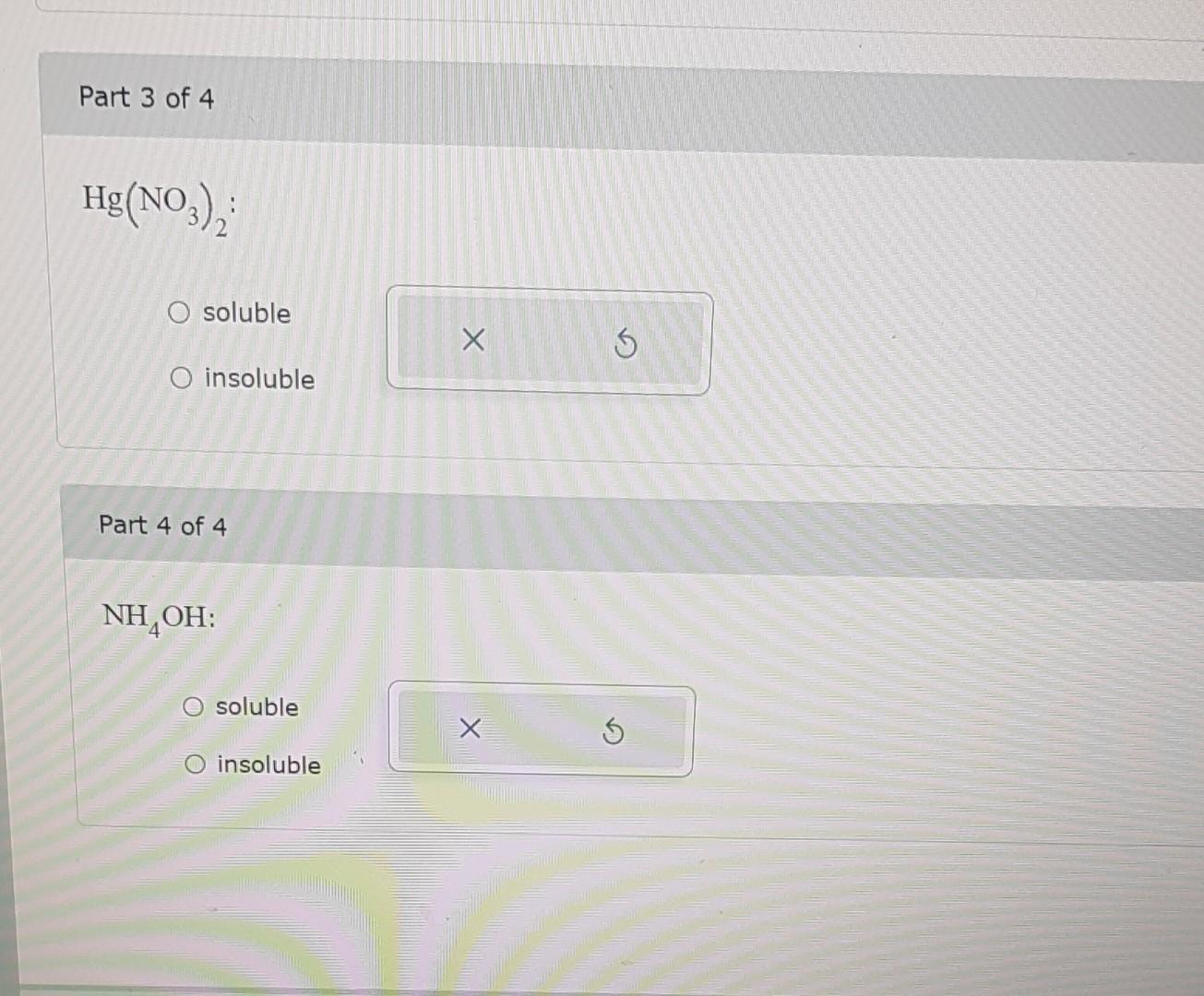 Solved Characterize the following compounds as soluble or