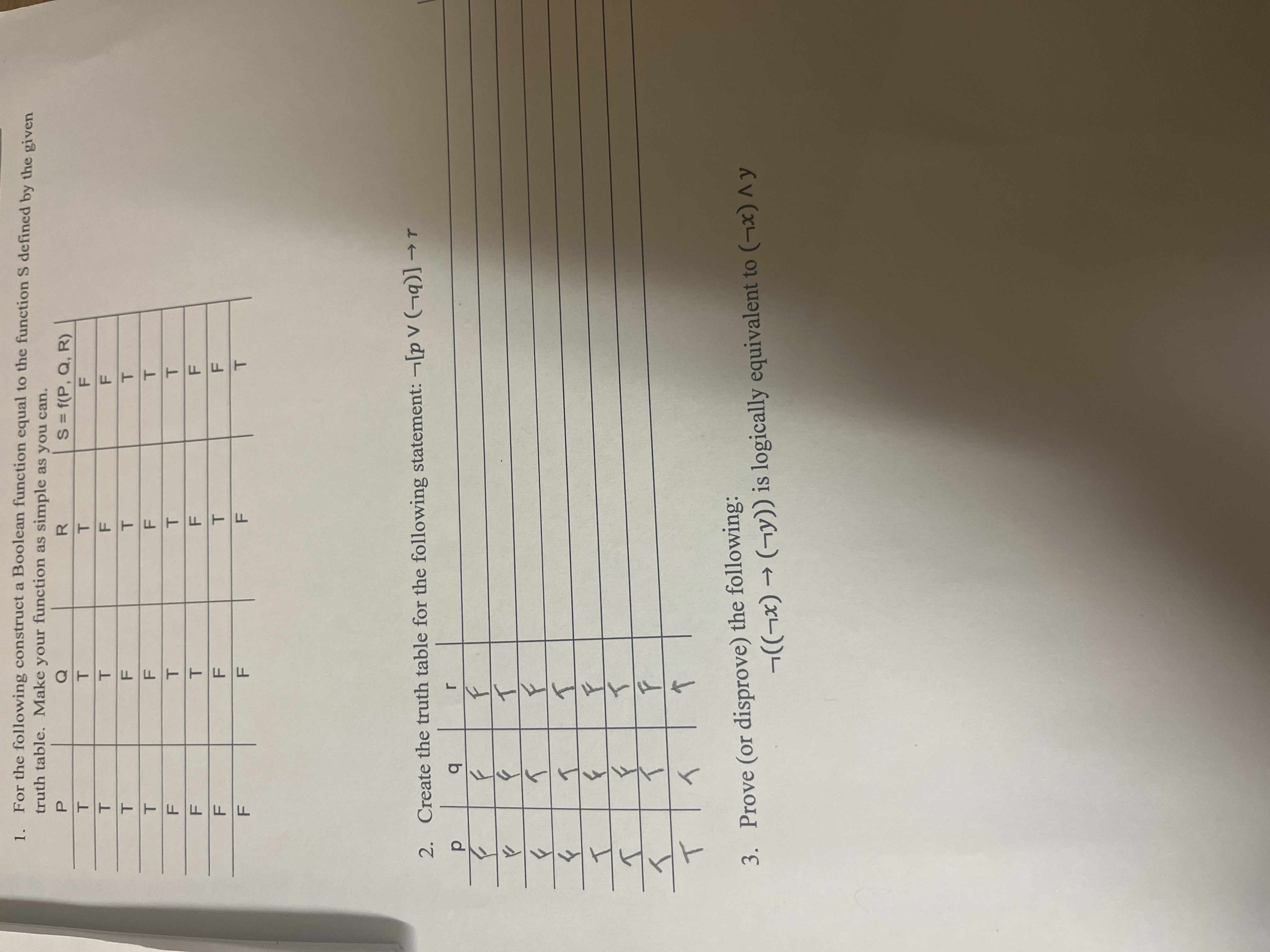 Solved For the following construct a Boolean function equal | Chegg.com