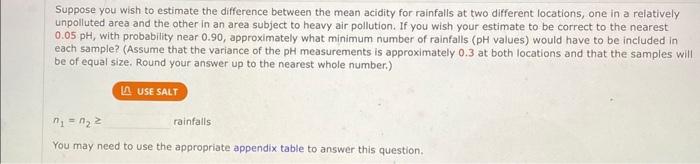 Solved Suppose you wish to estimate the difference between | Chegg.com