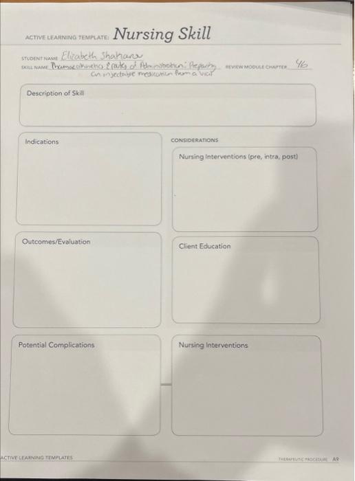 Solved nursing skill and routes of