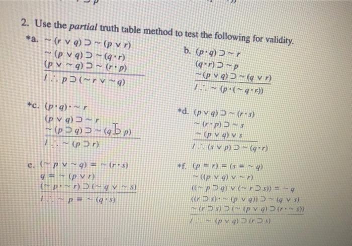 Solved Understanding Symbolic Logic Question 3 F Question 2