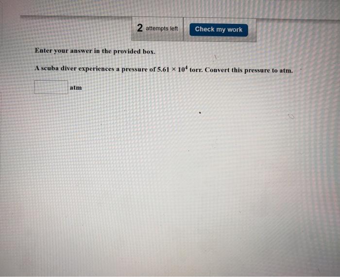 Solved 2 attempts left Check my work Enter your answer in | Chegg.com
