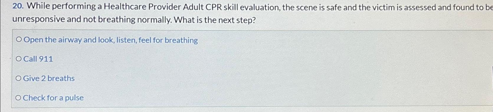 Solved While performing a Healthcare Provider Adult CPR | Chegg.com