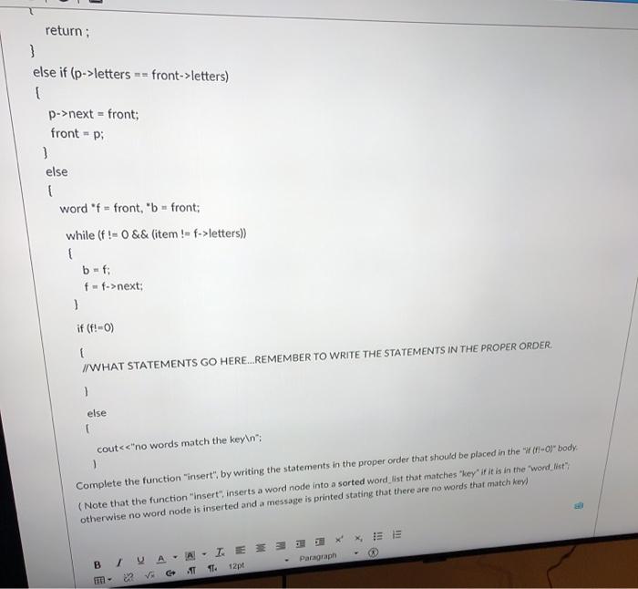 Solved Consider following declaration and the function | Chegg.com