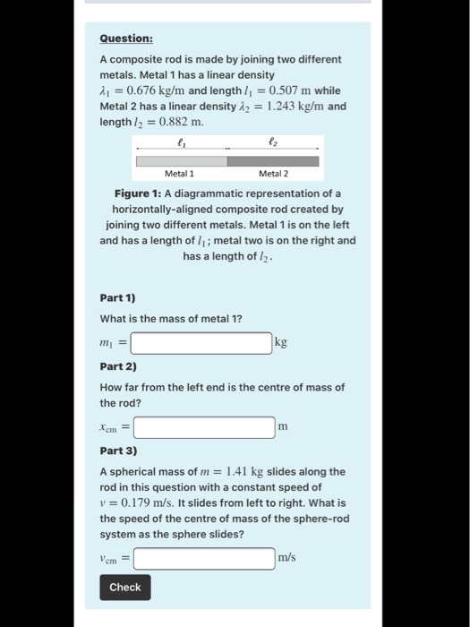 Solved Question: A composite rod is made by joining two | Chegg.com
