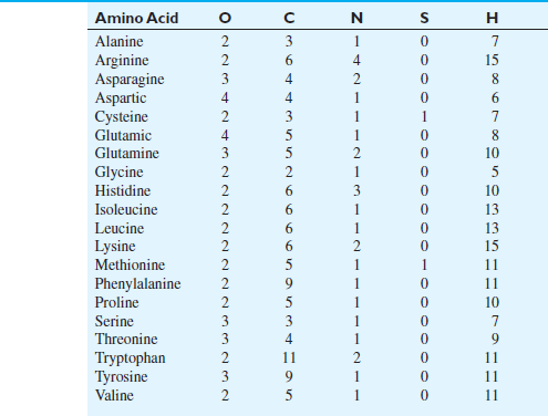 Solved Amino Acid Molecular Weights The Amino Acids In Proteins Chegg Com