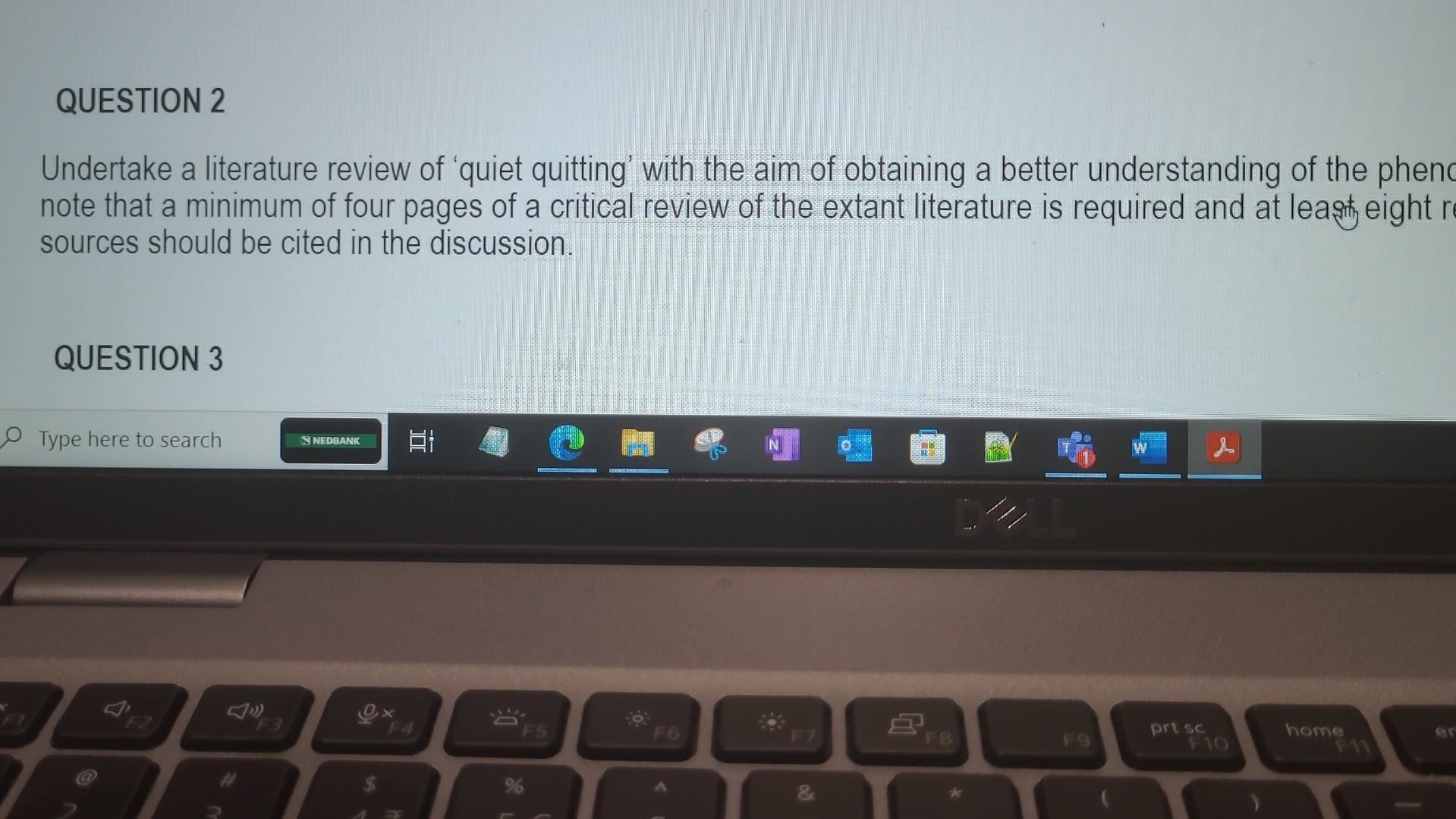 literature review on quiet quitting