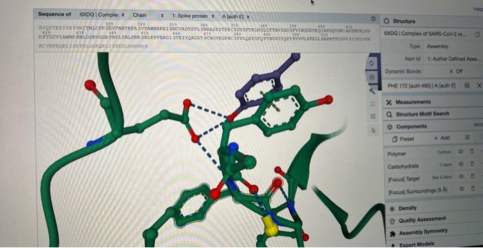 given residue E484. describe the interaction for the | Chegg.com