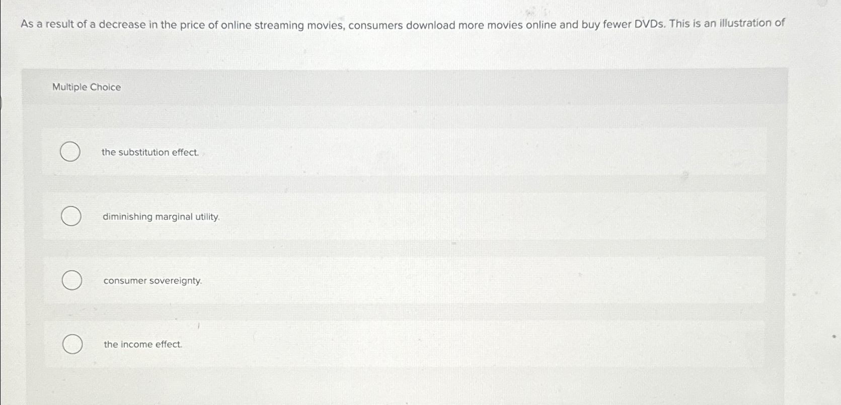 Solved As a result of a decrease in the price of online | Chegg.com