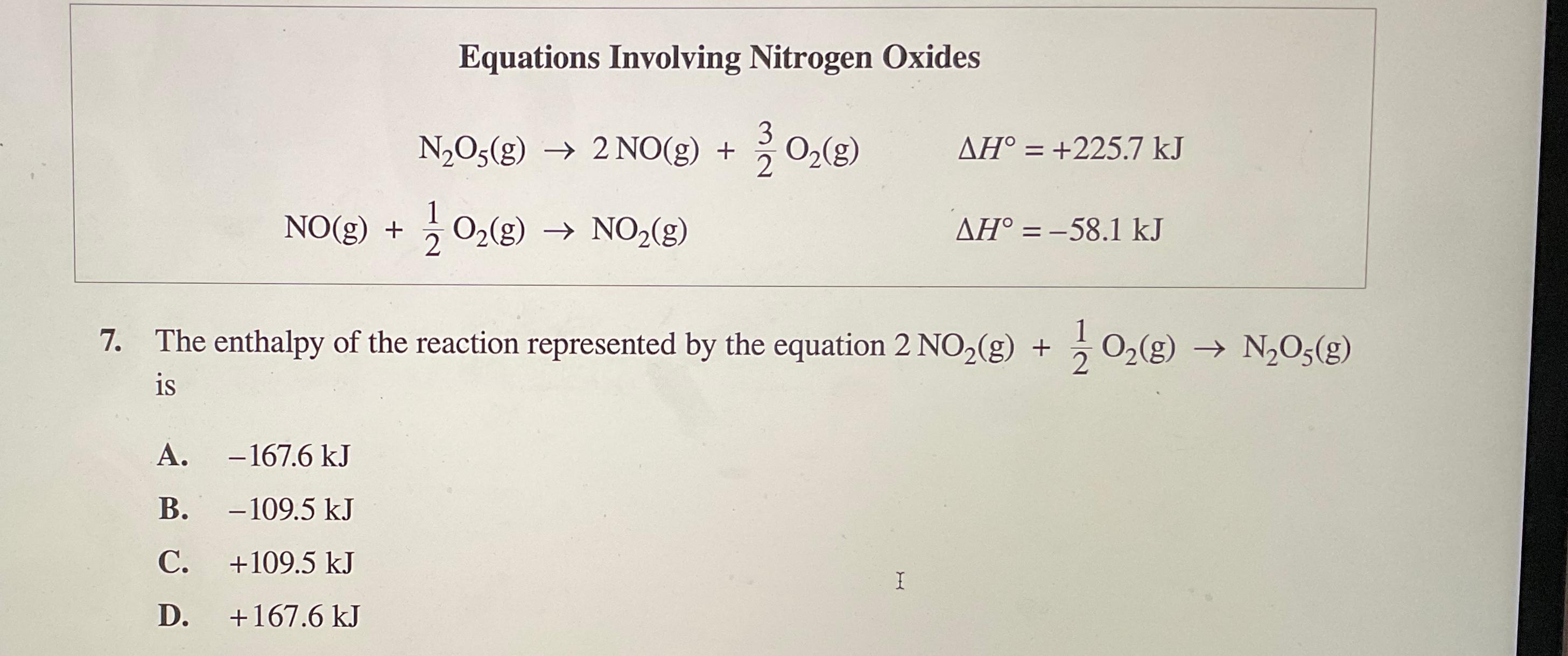 Solved This Is Thermochemistry. The Answer Is B. ﻿I Don'T | Chegg.com