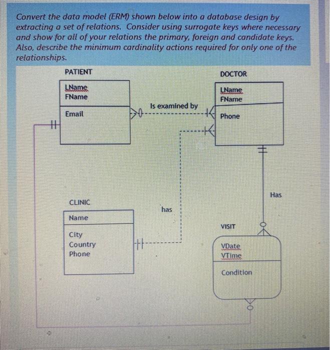 Solved Convert the data model (ERM) shown below into a | Chegg.com