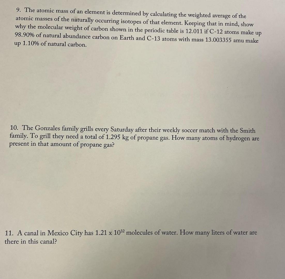 how atomic mass of an element determined