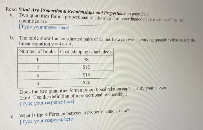Solved - Read What Are Proportional Relationships and | Chegg.com