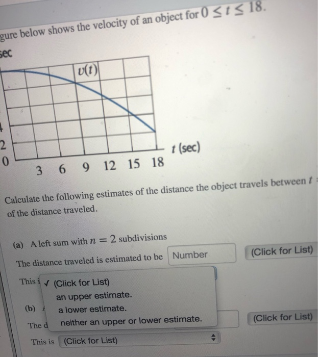 Solved The figure below shows the velocity of an object for | Chegg.com