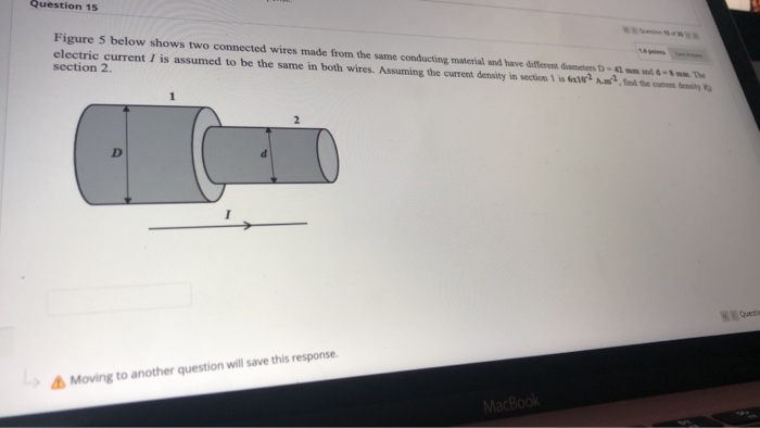 Solved Question 15 Figure 5 Below Shows Two Connected Wires | Chegg.com