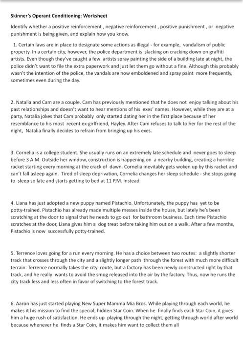 Positive and negative reinforcement examples image