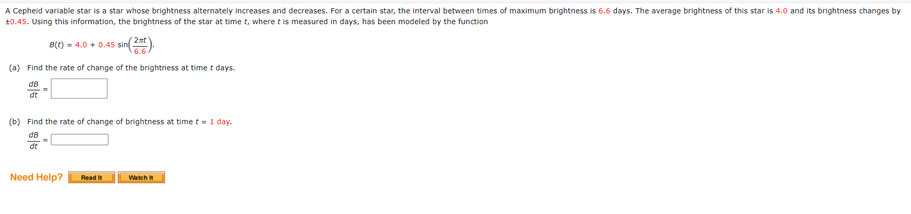 Solved +-0.45. ﻿Using this information, the brightness of | Chegg.com