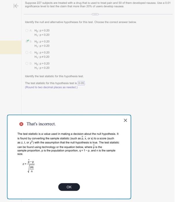Solved The answer I got was 0.05 and its coming back as | Chegg.com