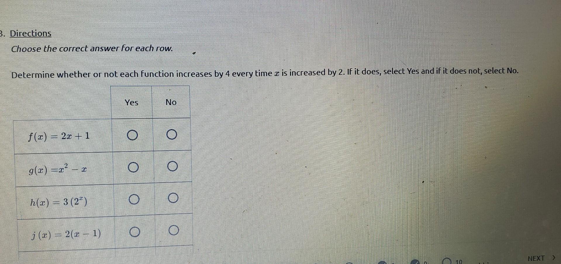 Solved Directions Choose the correct answer for each row. | Chegg.com