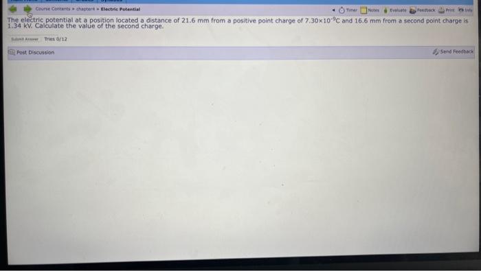 Solved The figure below shows two points in an electric | Chegg.com