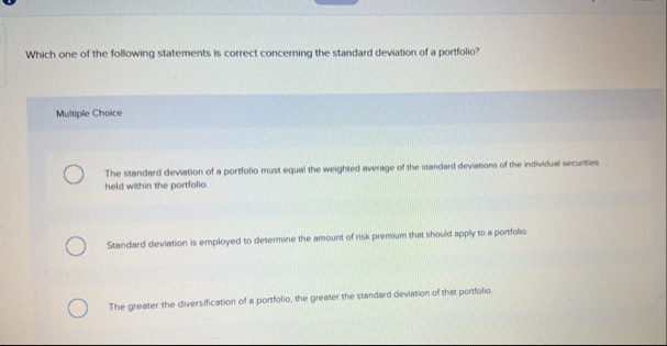 Solved Which one of the following statements is correct | Chegg.com