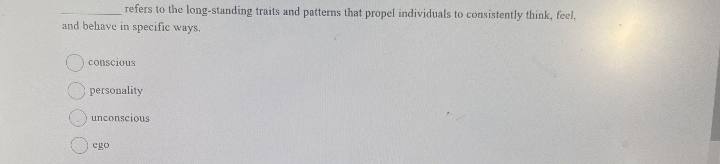 Solved q ﻿refers to the long standing traits and patterns Chegg com