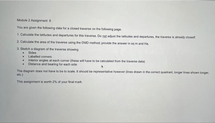 Solved Module 2 Assignment 6 You are given the following | Chegg.com