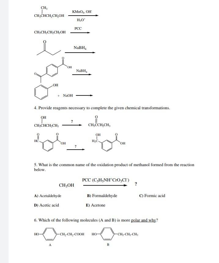 Solved 1 Name The Following Compounds Ch Oh Q Hayo A On Chegg Com