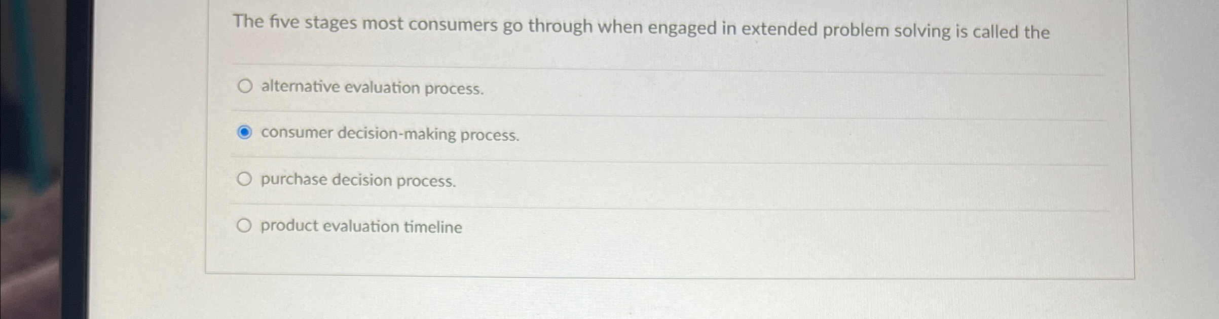 Solved The five stages most consumers go through when | Chegg.com