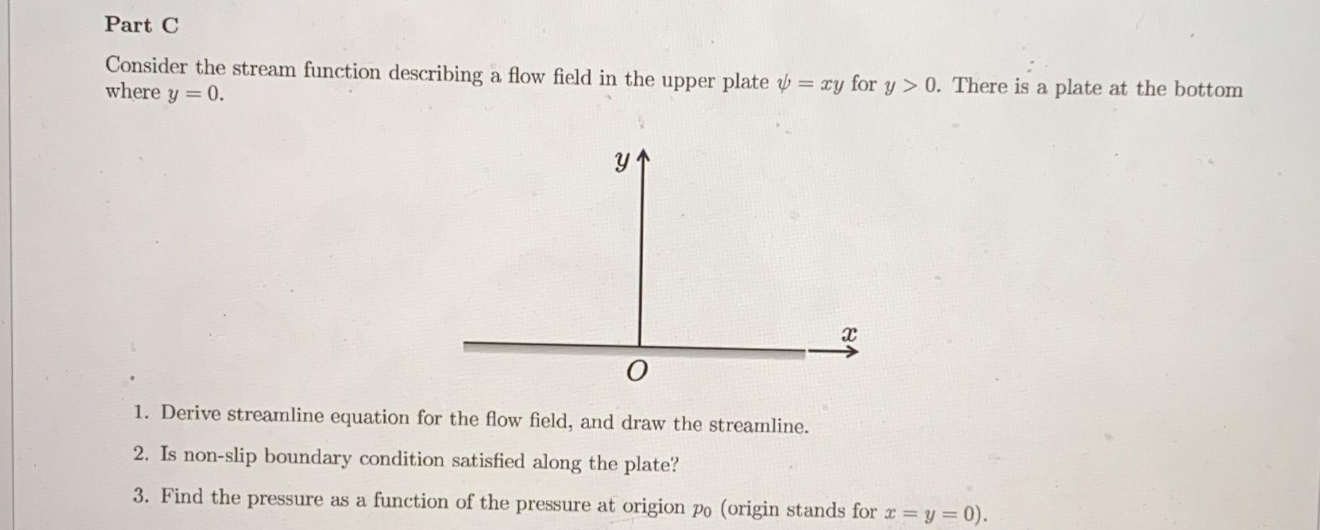 Solved Part C Consider the stream function describing a flow | Chegg.com
