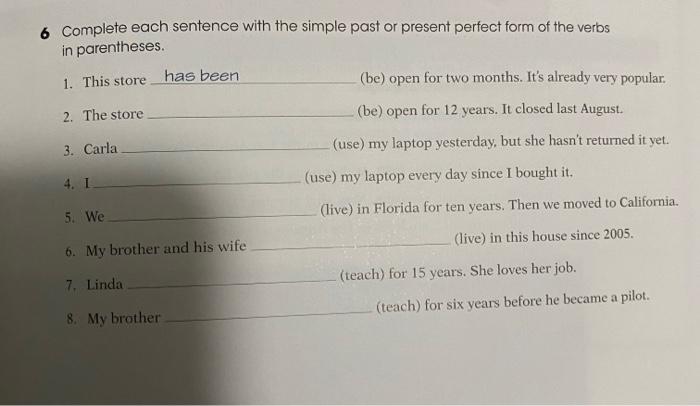 5 Complete the conversation. Use the present perfect | Chegg.com