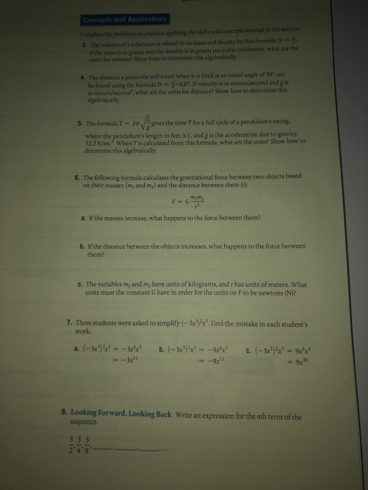 Solved Concepts and Applications Complete the problems to | Chegg.com