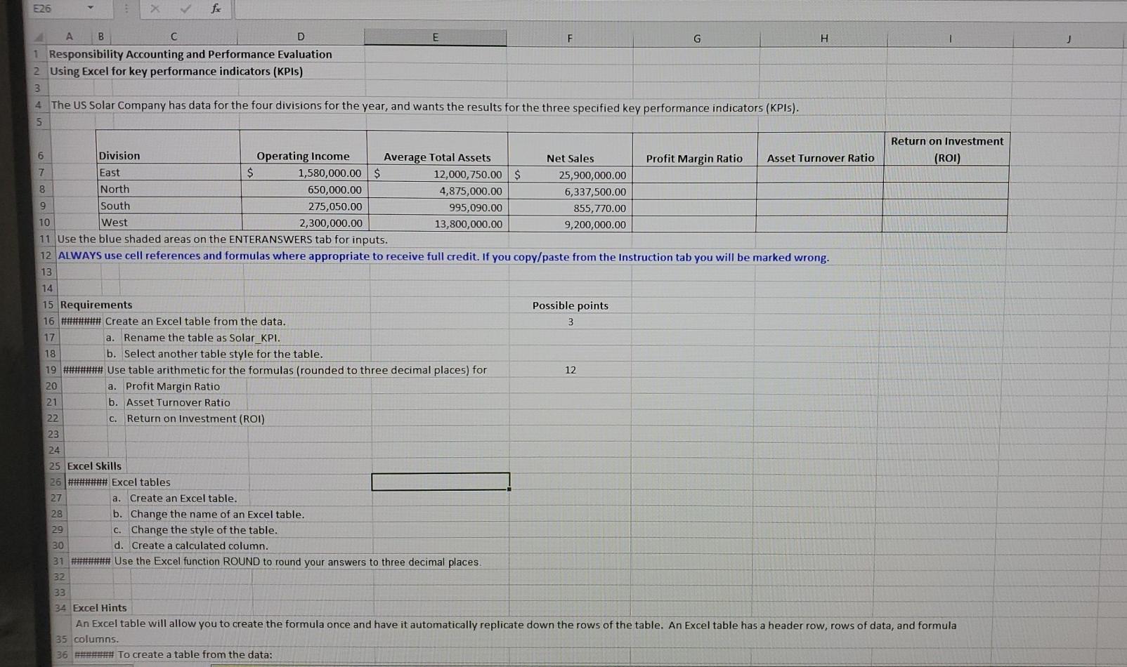 Ructions Possi Download And Open The Excel Chegg Com