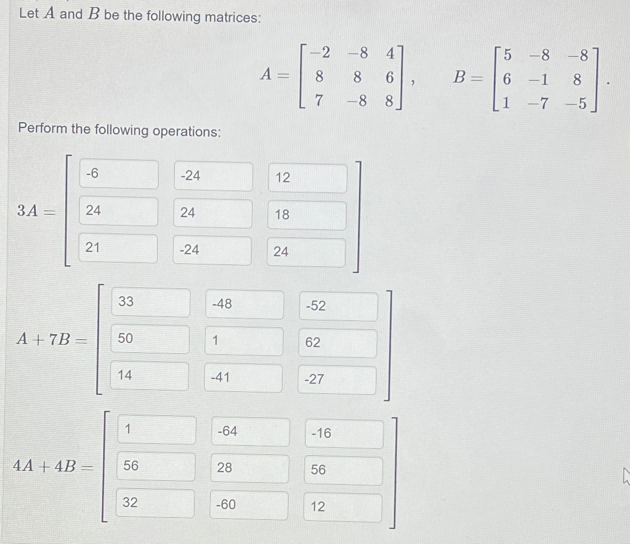 Solved Let A and B ﻿be the following | Chegg.com