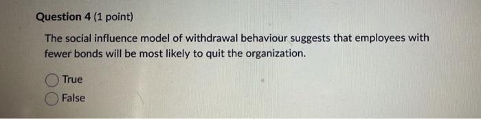 Solved Question 4 ( 1 point) The social influence model of | Chegg.com