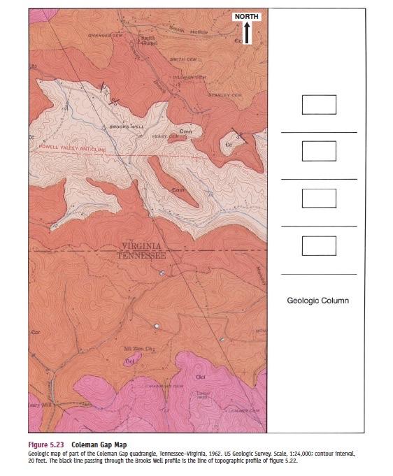 Solved Interpretation of Geologic Maps Coleman Gap Geologic | Chegg.com