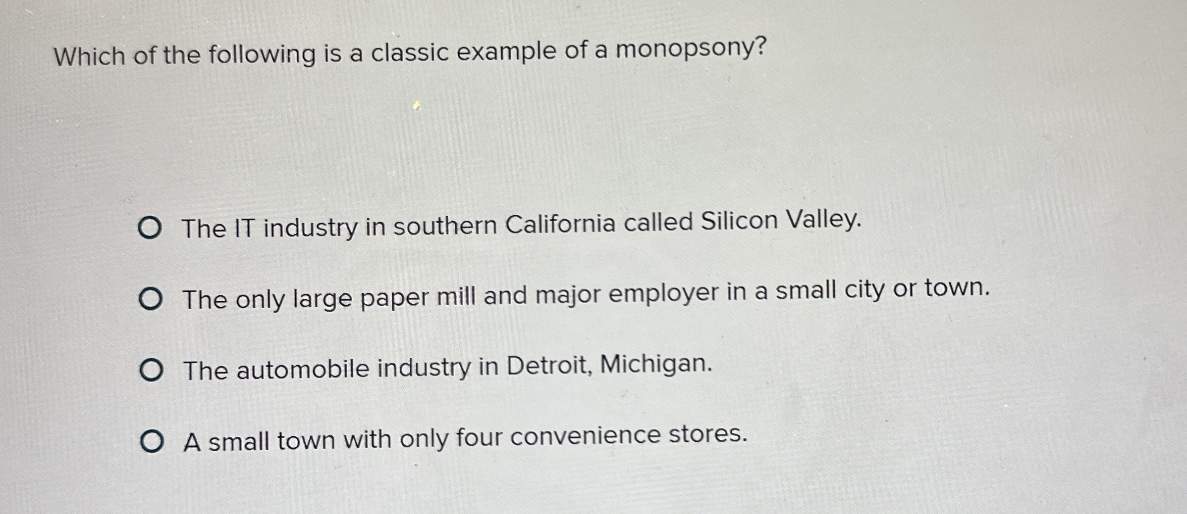 Solved Which of the following is a classic example of a | Chegg.com