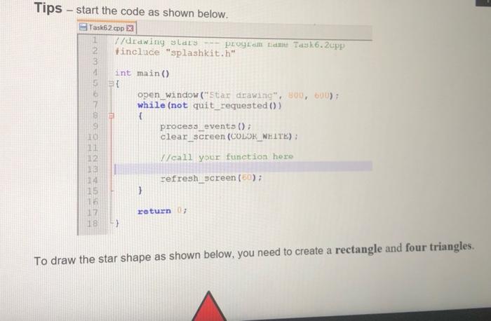 Task 6.2 - My drawing function Aim This task is to | Chegg.com