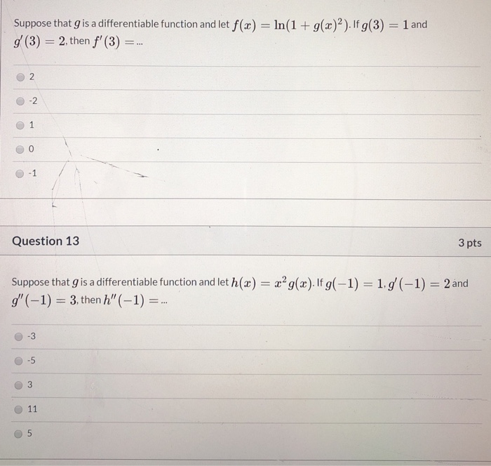 Solved Suppose That G Is A Differentiable Function And Let