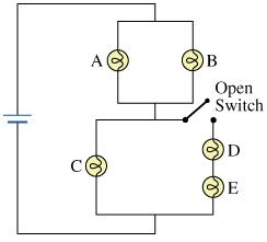 Solved: A.Consider A Circuit Containing Five Identical Lig... | Chegg.com