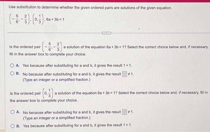 Solved Use substitution to determine whether the given | Chegg.com