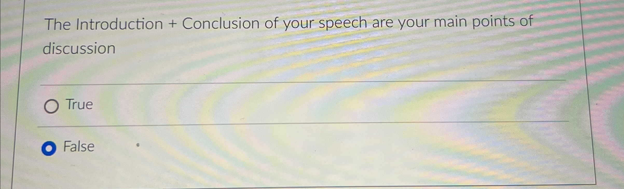 the conclusion of your speech is quizlet