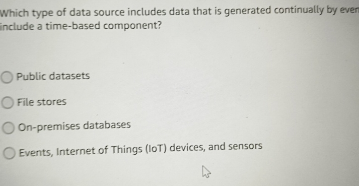 Solved Which type of data source includes data that is | Chegg.com