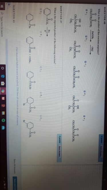 Solved QUESTION 40 2 points Save A What is the product of | Chegg.com