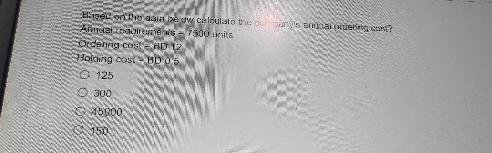 Solved Based on the data below calculate the company's | Chegg.com