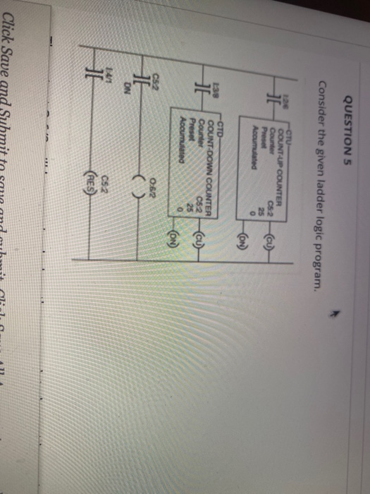 Solved Consider the given ladder logic program HE - Сту | Chegg.com