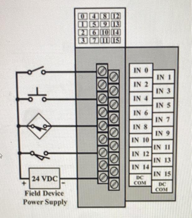 Solved push button open volts?? push button closed volts??0, | Chegg.com