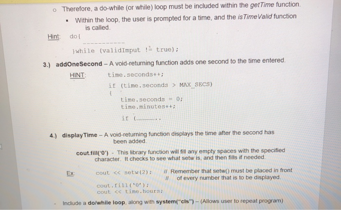 Solved HW_3f - struct Time - Write a program that prompts | Chegg.com